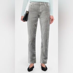Frame Le Sleek Velvet Straight Leg Jeans for Women in Oyster